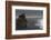 Basalt Column Rises from Black Sand Beach on Rainy Day, Vik, Iceland-Jaynes Gallery-Framed Photographic Print