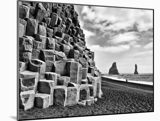 Basalt Columns and Sea Stacks, Reynisfjara, Iceland-Nadia Isakova-Mounted Photographic Print