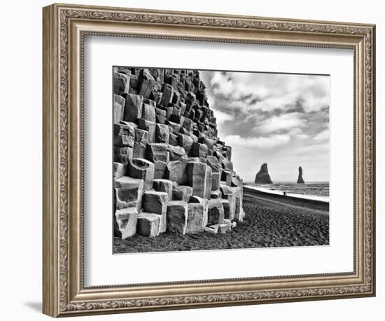 Basalt Columns and Sea Stacks, Reynisfjara, Iceland-Nadia Isakova-Framed Photographic Print