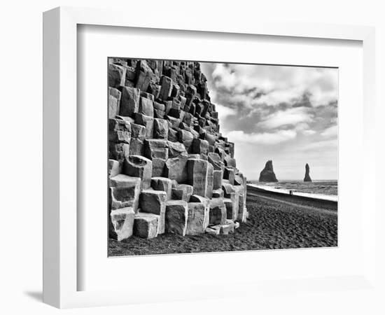 Basalt Columns and Sea Stacks, Reynisfjara, Iceland-Nadia Isakova-Framed Photographic Print