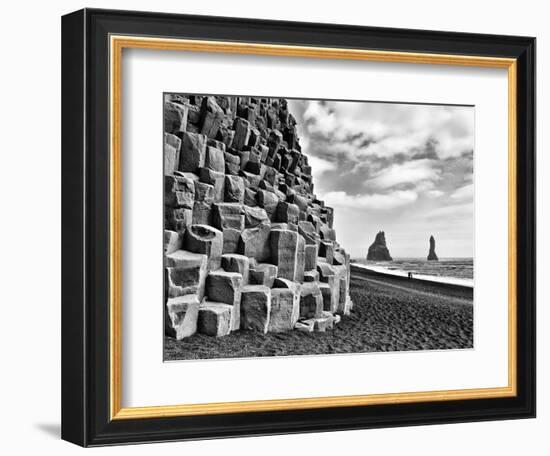 Basalt Columns and Sea Stacks, Reynisfjara, Iceland-Nadia Isakova-Framed Photographic Print