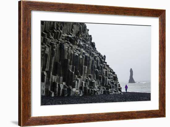 Basalt Columns at the Beach, Vik I Myrdal, Iceland, Polar Regions-Yadid Levy-Framed Photographic Print