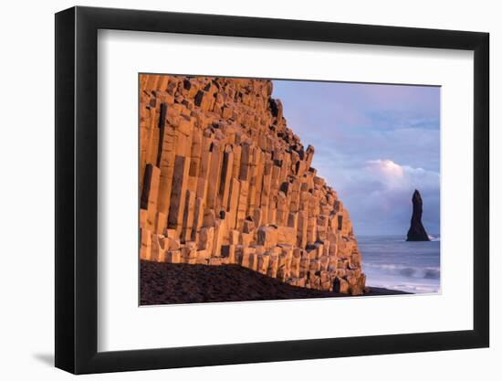 Basalt columns at Vik, the southernmost village in Iceland-Ross Hoddinott-Framed Photographic Print