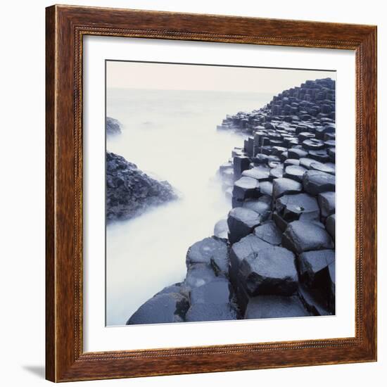 Basalt Columns on Coast-Micha Pawlitzki-Framed Photographic Print