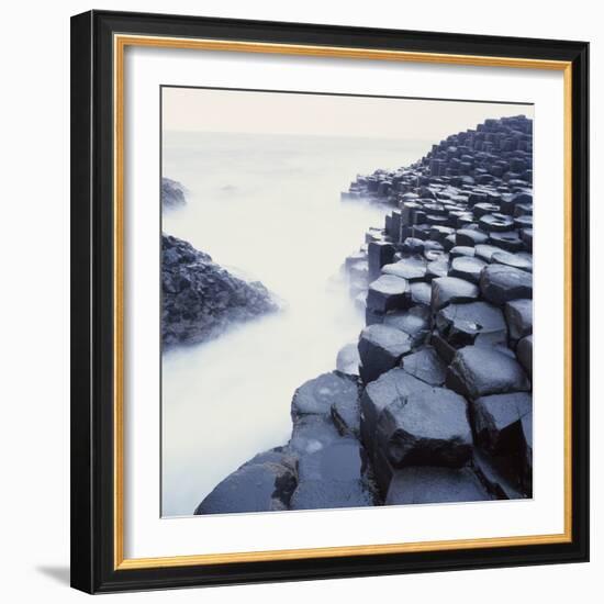 Basalt Columns on Coast-Micha Pawlitzki-Framed Photographic Print