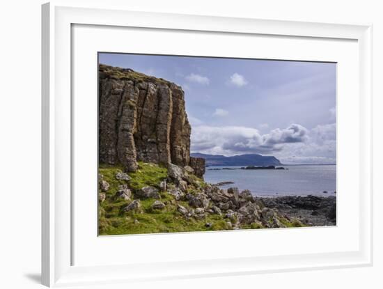 Basalt Columns, Rock Formation, Cliffs on Isle of Ulva-Gary Cook-Framed Photographic Print