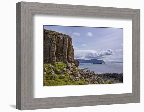 Basalt Columns, Rock Formation, Cliffs on Isle of Ulva-Gary Cook-Framed Photographic Print