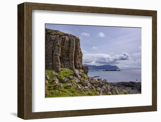 Basalt Columns, Rock Formation, Cliffs on Isle of Ulva-Gary Cook-Framed Photographic Print