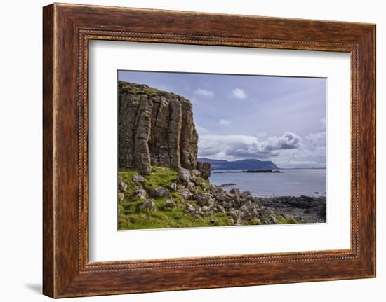 Basalt Columns, Rock Formation, Cliffs on Isle of Ulva-Gary Cook-Framed Photographic Print