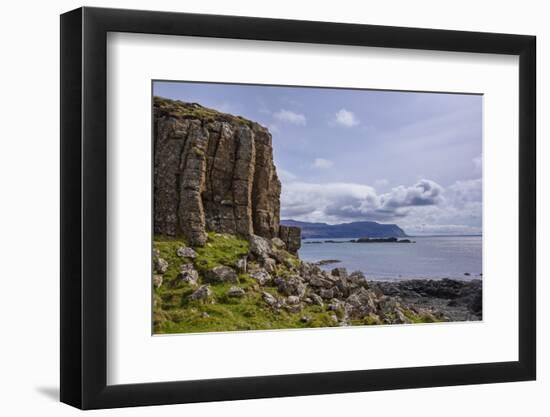 Basalt Columns, Rock Formation, Cliffs on Isle of Ulva-Gary Cook-Framed Photographic Print