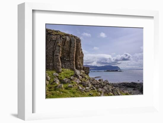 Basalt Columns, Rock Formation, Cliffs on Isle of Ulva-Gary Cook-Framed Photographic Print