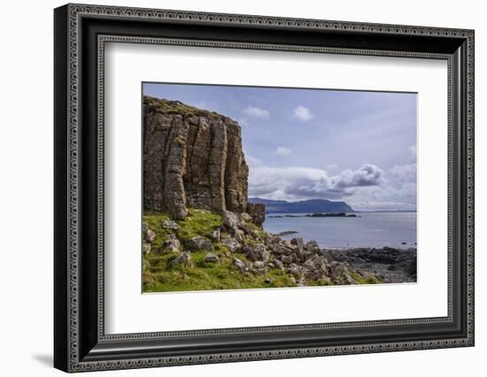 Basalt Columns, Rock Formation, Cliffs on Isle of Ulva-Gary Cook-Framed Photographic Print