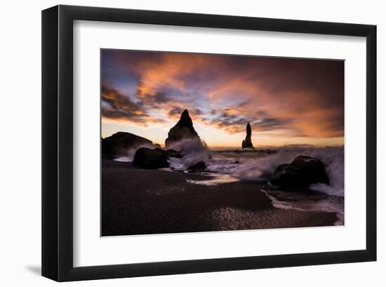 Basalt Rocks at Cape Dyrholaey near Vik i Myrdal, Myrdalur, Iceland-null-Framed Art Print