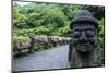 Basalt Statue in Seogwipo, Island of Jejudo, UNESCO World Heritage Site, South Korea, Asia-Michael-Mounted Photographic Print