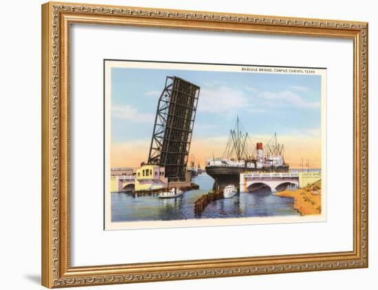 Bascule Bridge, Corpus Christi, Texas-null-Framed Art Print