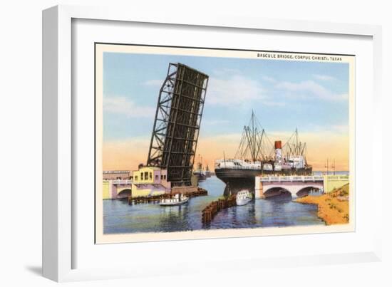 Bascule Bridge, Corpus Christi, Texas-null-Framed Art Print