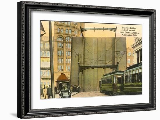 Bascule Bridge, Grand Avenue, Milwaukee, Wisconsin-null-Framed Art Print