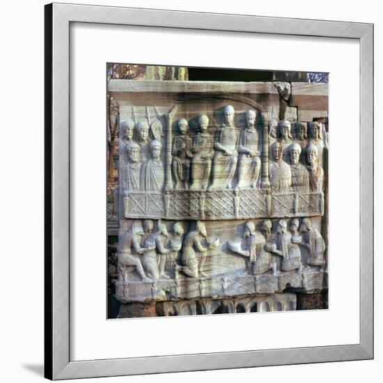 Base of an obelisk in Istanbul, 4th century-Unknown-Framed Giclee Print