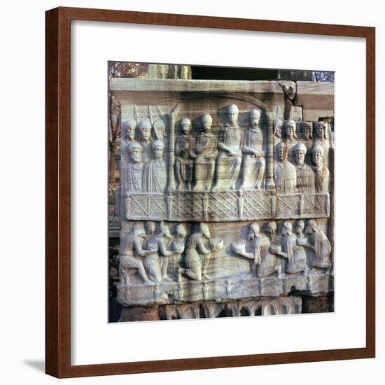 Base of an obelisk in Istanbul, 4th century-Unknown-Framed Giclee Print