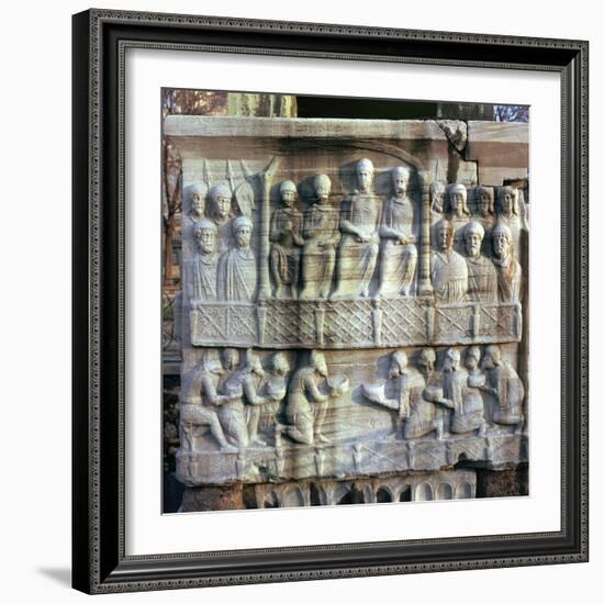 Base of an obelisk in Istanbul, 4th century-Unknown-Framed Giclee Print