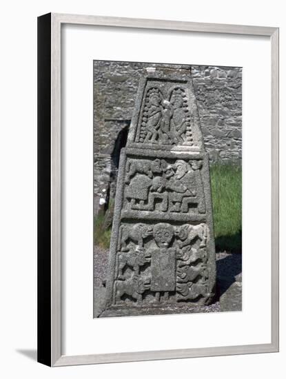 Base of the east face of the Moone Cross, 7th century. Artist: Unknown-Unknown-Framed Giclee Print