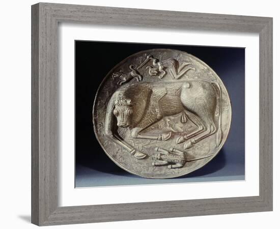 Base of the Gundestrup cauldron, 2nd or 1st century BC-Werner Forman-Framed Giclee Print