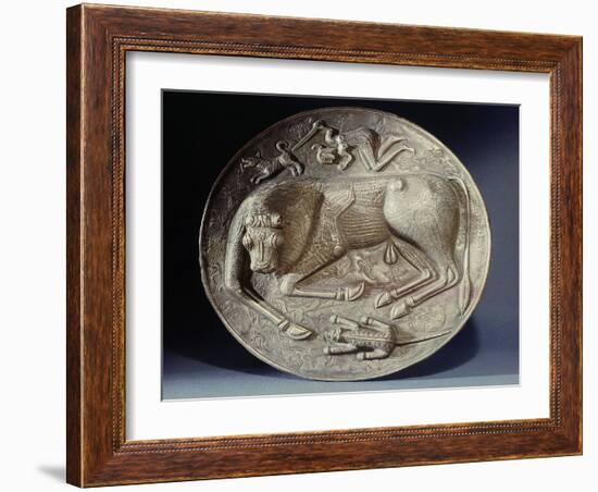 Base of the Gundestrup cauldron, 2nd or 1st century BC-Werner Forman-Framed Giclee Print