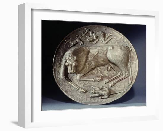 Base of the Gundestrup cauldron, 2nd or 1st century BC-Werner Forman-Framed Giclee Print