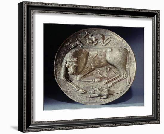 Base of the Gundestrup cauldron, 2nd or 1st century BC-Werner Forman-Framed Giclee Print