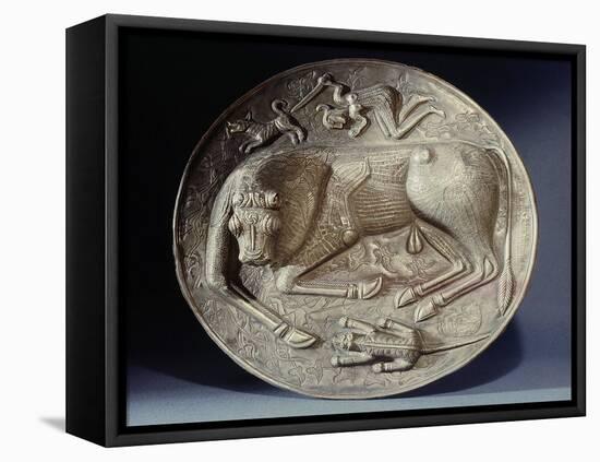 Base of the Gundestrup cauldron, 2nd or 1st century BC-Werner Forman-Framed Premier Image Canvas