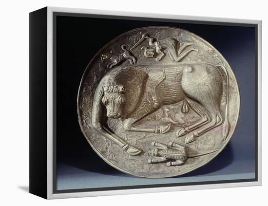 Base of the Gundestrup cauldron, 2nd or 1st century BC-Werner Forman-Framed Premier Image Canvas