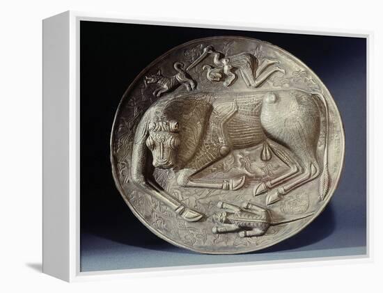 Base of the Gundestrup cauldron, 2nd or 1st century BC-Werner Forman-Framed Premier Image Canvas