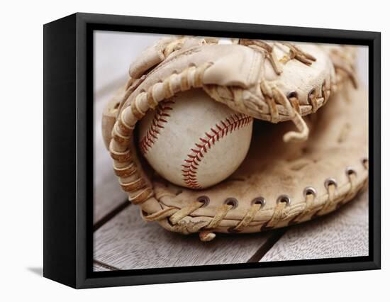 Baseball and Glove-null-Framed Premier Image Canvas