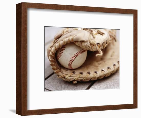 Baseball and Glove-null-Framed Photographic Print