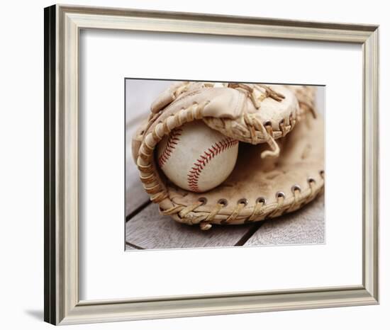 Baseball and Glove-null-Framed Photographic Print