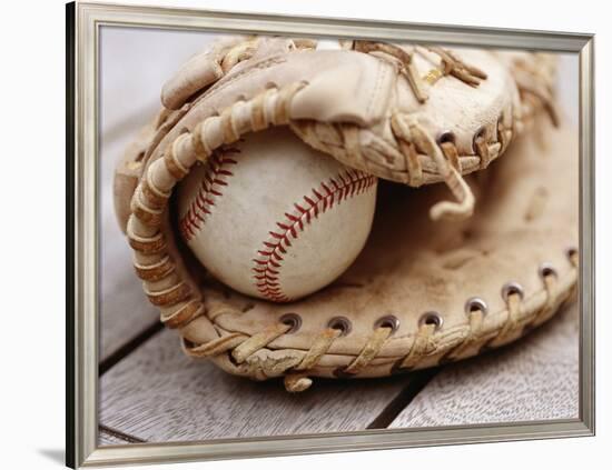 Baseball and Glove-null-Framed Photographic Print