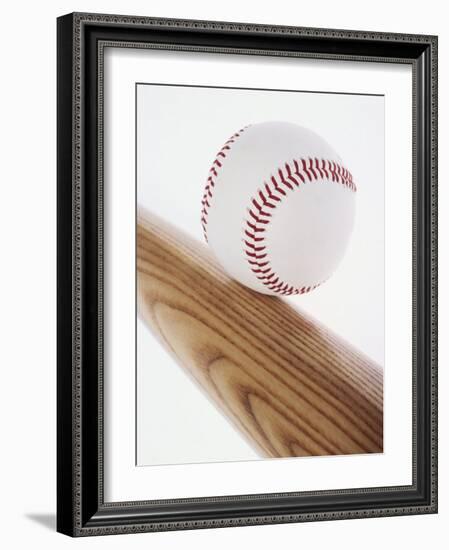 Baseball Bat and Ball-null-Framed Photographic Print