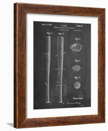 Baseball Bat Patent 1938-null-Framed Art Print