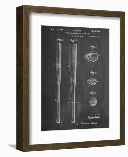 Baseball Bat Patent 1938--Framed Art Print