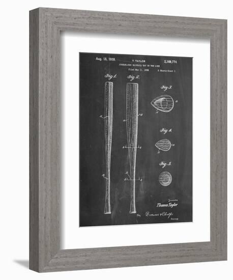 Baseball Bat Patent 1938-null-Framed Premium Giclee Print