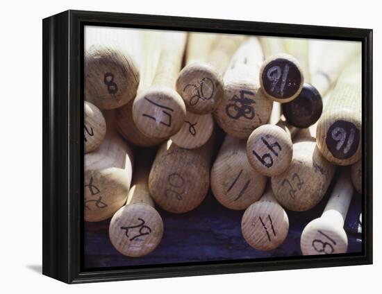 Baseball Bats-Paul Sutton-Framed Premier Image Canvas