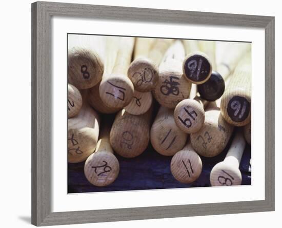 Baseball Bats-Paul Sutton-Framed Photographic Print