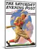 "Baseball Batter," Saturday Evening Post Cover, May 28, 1932-J.F. Kernan-Mounted Giclee Print