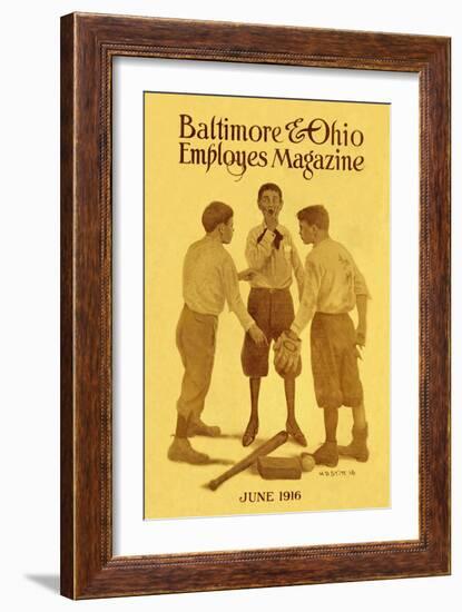 Baseball Discussion 1916-Herbert Stitt-Framed Giclee Print