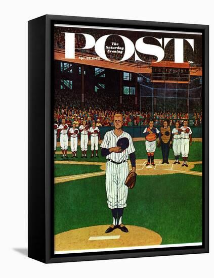 "Baseball Fight," Saturday Evening Post Cover, April 28, 1962-James Williamson-Framed Premier Image Canvas