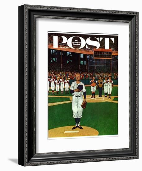 "Baseball Fight," Saturday Evening Post Cover, April 28, 1962-James Williamson-Framed Giclee Print