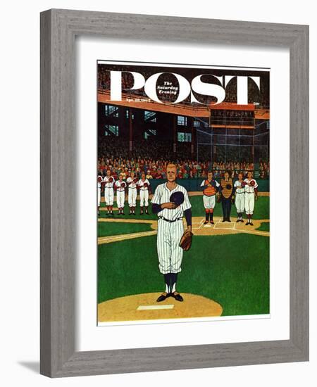 "Baseball Fight," Saturday Evening Post Cover, April 28, 1962-James Williamson-Framed Giclee Print