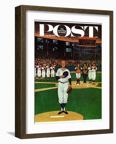 "Baseball Fight," Saturday Evening Post Cover, April 28, 1962-James Williamson-Framed Giclee Print