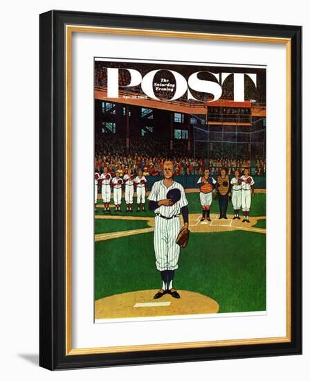 "Baseball Fight," Saturday Evening Post Cover, April 28, 1962-James Williamson-Framed Giclee Print