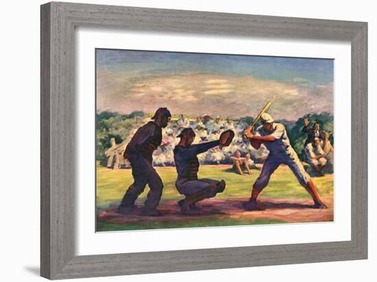 Baseball Game, 1947-James Chapin-Framed Giclee Print